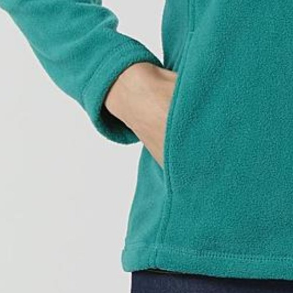 NEW Women's M Parasailing Green Micro Fleece Zip Front Jacket Laura Scott - Picture 4 of 4